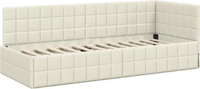 vidaXL Κρεβάτι Γωνίας Κρεμ 80 x 200 cm Βελούδο