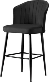 Σκαμπό Μπαρ 2τμχ Μαύρο RUBI 52x42x97