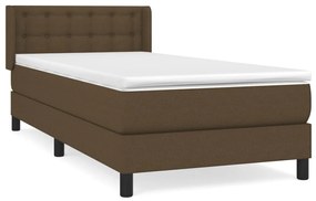 ΚΡΕΒΑΤΙ BOXSPRING ΜΕ ΣΤΡΩΜΑ ΣΚΟΥΡΟ ΚΑΦΕ 100X200 ΕΚ. ΥΦΑΣΜΑΤΙΝΟ 3130012