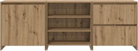 vidaXL Πλαϊνό γραφείο με συρτάρι 3 pcs Artisan Oak 70 x 41 x 75 εκ.