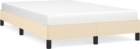 vidaXL Σκελετός Κρεβατιού Χωρίς Στρώμα Κρεμ 120x200 εκ. Υφασμάτινο