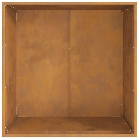 vidaXL Τετράγωνο Τζάκι 80x80x43 εκ. από Γαλβανισμένο Χάλυβα