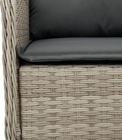 vidaXL Σετ Τραπεζαρίας Κήπου 9 τεμ. Αν. Γκρι Συνθ. Ρατάν με Μαξιλάρια