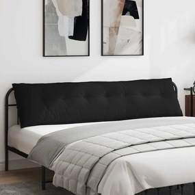 vidaXL Μαξιλάρι Πλάτης Μαύρο 200 x 50 εκ. Ύφασμα Μικροΐνας