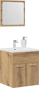 vidaXL Σετ Επίπλων Μπάνιου 2 Τεμαχίων Τεχνίτης Δρυς από Τεχν. Ξύλο