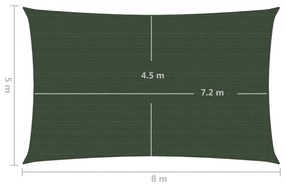 Πανί Σκίασης Σκούρο Πράσινο 5 x 8 μ. από HDPE 160 γρ./μ² - Πράσινο