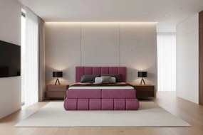 Επενδυμένο κρεβάτι Venezia-Roz-160 x 200