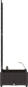 vidaXL Γλάστρα Κήπου Καφέ 40 x 40 x 126 cm PP