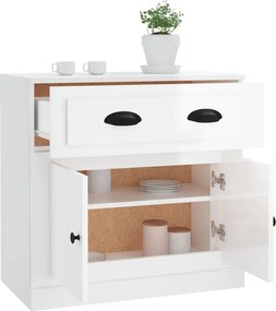 vidaXL Ντουλάπι Γυαλιστερό Λευκό 70x35,5x67,5 εκ. Επεξεργασμένο Ξύλο