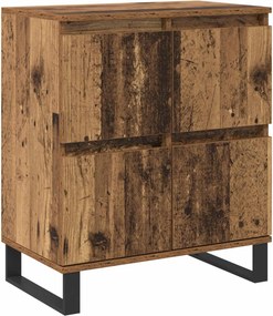 vidaXL Πλαϊνό γραφείο 3 pcs Παλιό ξύλο 60 x 35 x 70 cm