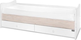 BED MAXI PLUS NEW 70/160 WHITE/LIGHT OAK