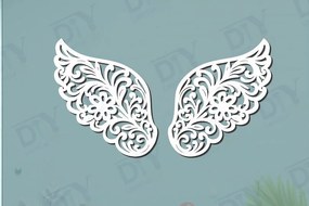 Σετ των 2 Intra απο ξύλο plywood 3mm-4mm πάχος Πρότυπο DIY Wings Angel Δίασταση 40x40 cm INTRAFABR-125463522