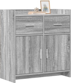 vidaXL Πλαϊνό γραφείο Γκρι Sonoma 75 x 36 x 80 εκ Επεξεργασμένο Ξύλο