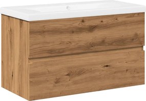 vidaXL Ντουλάπι με Ενσωματωμένο Νιπτήρα Τεχνίτης Δρυς