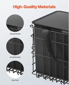 VEVOR Rear Bike Basket Folding Bicycle Basket Cargo Net Liner Waterproof Cover