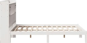 vidaXL Κρεβάτι Βιβλιοθήκη Χωρίς Στρώμα 140x200 εκ Μασίφ Ξύλο Πεύκο