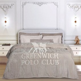 Κουβέρτα 3490 Fleece Taupe Greenwich Polo Club Μονό 160x240cm Πολυέστερ