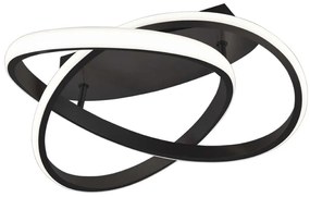 Φωτιστικό Οροφής - Πλαφονιέρα Course R62051132 1xLed 18W Φ45cm 18,8cm Black Mat RL Lighting Metal
