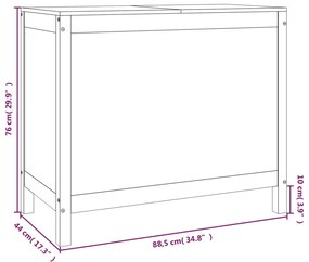 ΚΑΛΑΘΙ ΡΟΥΧΩΝ ΚΑΦΕ ΜΕΛΙ 88,5X44X76 ΕΚ ΑΠΟ ΜΑΣΙΦ ΞΥΛΟ ΠΕΥΚΟΥ 823582