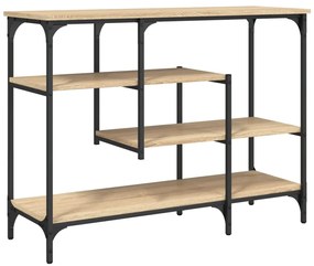 vidaXL Τραπέζι Κονσόλα με Ράφια Sonoma Δρυς 100 x 35 x 75 εκ.