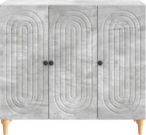 vidaXL Πλαϊνό γραφείο Γκρι Σκυροδέματος 89 x 34,5 x 80 εκ