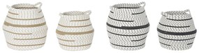 Σετ Καλαθιών DKD Home Decor Λευκό Καφέ Γκρι Γιούτα (2 Τεμάχια) (x2)