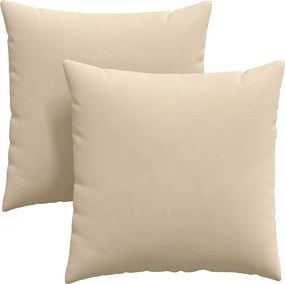 vidaXL Μαξιλάρι Καναπέ 2 pcs Κρεμ 80 x 80 cm ύφασμα