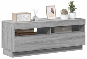 vidaXL Έπιπλο Τηλεόρασης με LED Γκρι Sonoma 100x35x40 εκ.