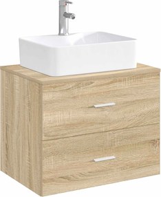 vidaXL Λεκάνη μπάνιου Χρωμέ 48,5 x 37,5 x 13 εκ. Μέταλλο