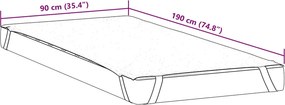 vidaXL Προστατευτικό στρώματος Λευκό 90x190 εκ. Αδιάβροχο