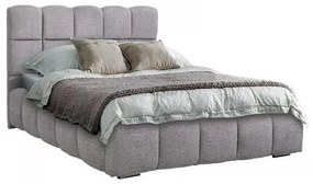 ΔΙΠΛΟ ΚΡΕΒΑΤΙ Fylliana Velora ΓΚΡΙ ΧΡΩΜΑ 185x223x125εκ (160x200) 887-225-031
