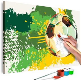 Ζωγραφική με αριθμούς μπάλα ποδοσφαίρου - Συναισθήματα ποδοσφαίρου - 60x40