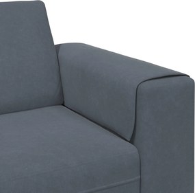 vidaXL Καναπές σαλονιού 3 τμχ. Σκούρο Γκρι