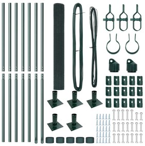 vidaXL Στύλος Περιφράξεων Πράσινο 10 x 1 μ (19 x 19 μμ πλέγμα) Ατσάλι