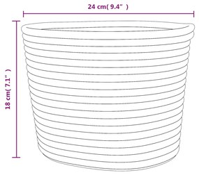 Καλάθια Αποθήκευσης 2 τεμ. Γκρι/Λευκό Ø24 x 18 εκ. Βαμβακερά - Πολύχρωμο