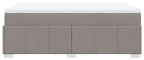 Κρεβάτι Boxspring με Στρώμα Taupe 120x200 εκ. Υφασμάτινο - Μπεζ-Γκρι