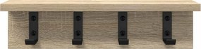 vidaXL Τοίχου Κρεμάστρα Δρύς Sonoma 40 x 10,5 x 10,5 εκ