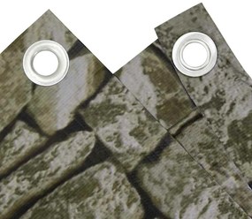 vidaXL Περίφραξη Μπαλκονιού Εμφάνιση Πέτρας 700x120 εκ. PVC