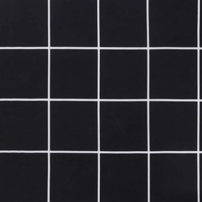 vidaXL Μαξιλάρι Πάγκου Μαύρο Καρό 200x50x4 εκ. Ύφασμα Oxford