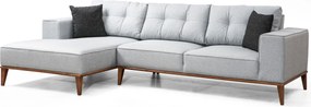 Corner Sofa-Bed Montana Corner Left (Chl+3R) Light Grey