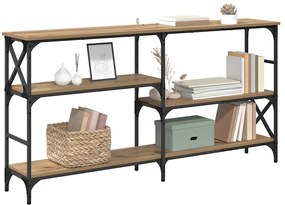 vidaXL Τραπέζι κονσόλας με ράφι Artisan Oak 150 x 29 x 76,5 εκ