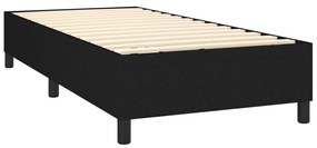 vidaXL Κρεβάτι Boxspring με Στρώμα &amp; LED Μαύρο 100x200 εκ. Υφασμάτινο