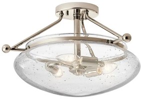 Πλαφονιέρα Φωτιστικό Οροφής 3xE14 Belle Quintiesse Elstead Lighting-QN-BELLE-SF-PN-Νίκελ Ματ QN-BELLE-SF-PN