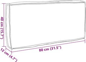 vidaXL Μαξιλάρι Ύφασμα Όξφορντ Taupe 80 x 40 x 12 cm