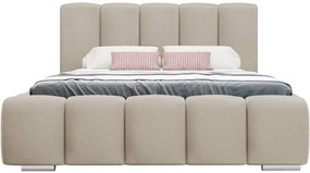 Επενδυμένο κρεβάτι Wizko-Ekrou-180 x 200