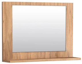 Καθρέφτης μπάνιου Devlin Megapap από μελαμίνη χρώμα pine oak 60x10x45εκ.