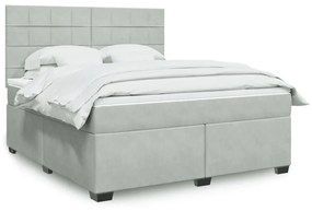 ΚΡΕΒΑΤΙ BOXSPRING ΜΕ ΣΤΡΩΜΑ ΑΝΟΙΧΤΟ ΓΚΡΙ 180X200 ΕΚ. ΒΕΛΟΥΔΙΝΟ 3290978