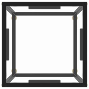 vidaXL Τραπεζάκι Σαλονιού Μαύρο 40 x 40 x 50 εκ. με Ψημένο Γυαλί