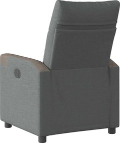 vidaXL Πολυθρόνα Ανακλινόμενη Ηλεκτρική Σκούρο Γκρι Υφασμάτινη