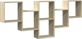 vidaXL Ραφιέρα Τοίχου Sonoma Δρυς 159x18x66 εκ. από Επεξεργ. Ξύλο